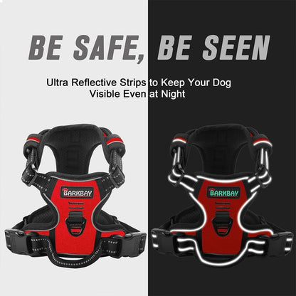 No - Pull Dog Harness – Front Clip, Reflective, Heavy Duty with Handle for Large Dogs - Paw Fit Gears